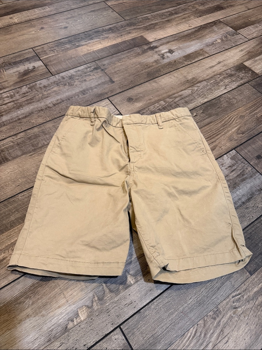 Kids Khaki Cotton Shorts Size 16 Husky